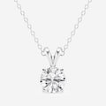 0.50 CTW Round Lab Grown Diamond Split Bail Solitaire Pendant in 14K White Gold Over Sterling
