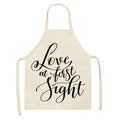 Letter Linen Apron Kitchen Stain-resistant Sleeveless Coverall