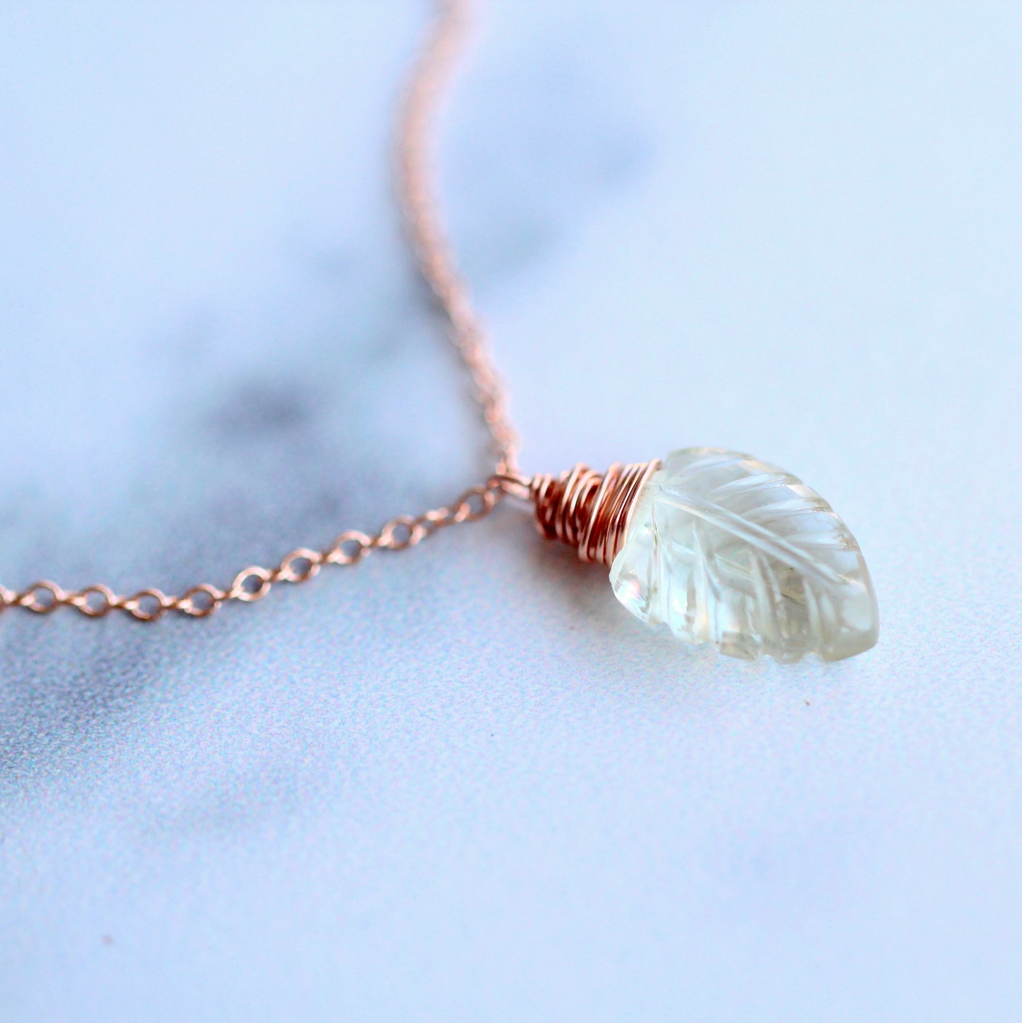Palm Necklace - Prasiolite
