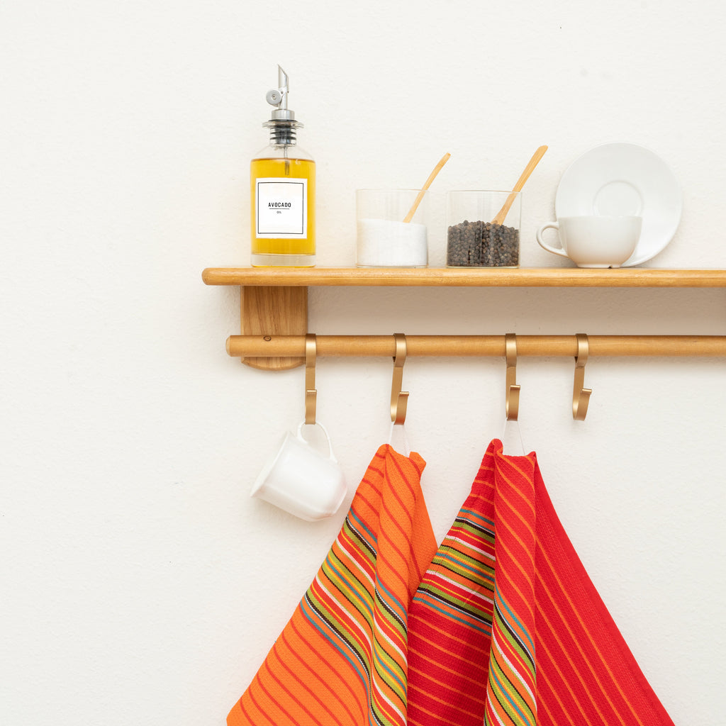Organic Cotton Mart Salsa Stripe Kitchen Towels