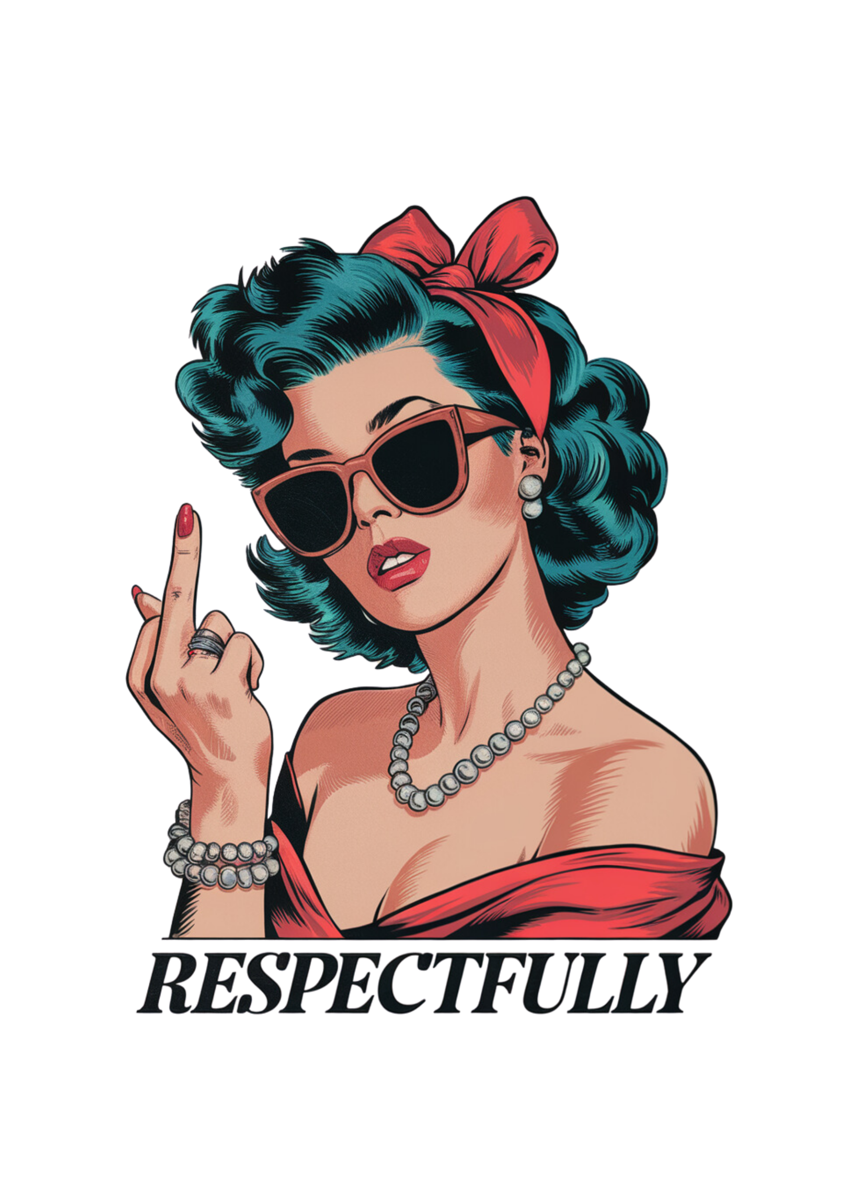 Spun Bamboo Respectfully Middle Finger Unisex Bamboo/Cotton Graphic T-Shirt
