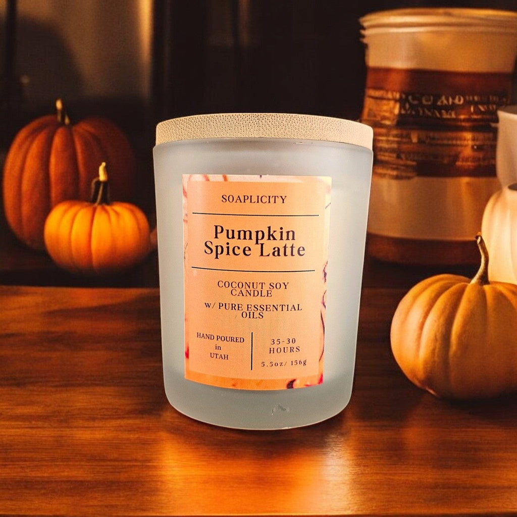 Soaplicity Pumpkin Spice Latte Candle - Coconut-Soy, 2 Sizes