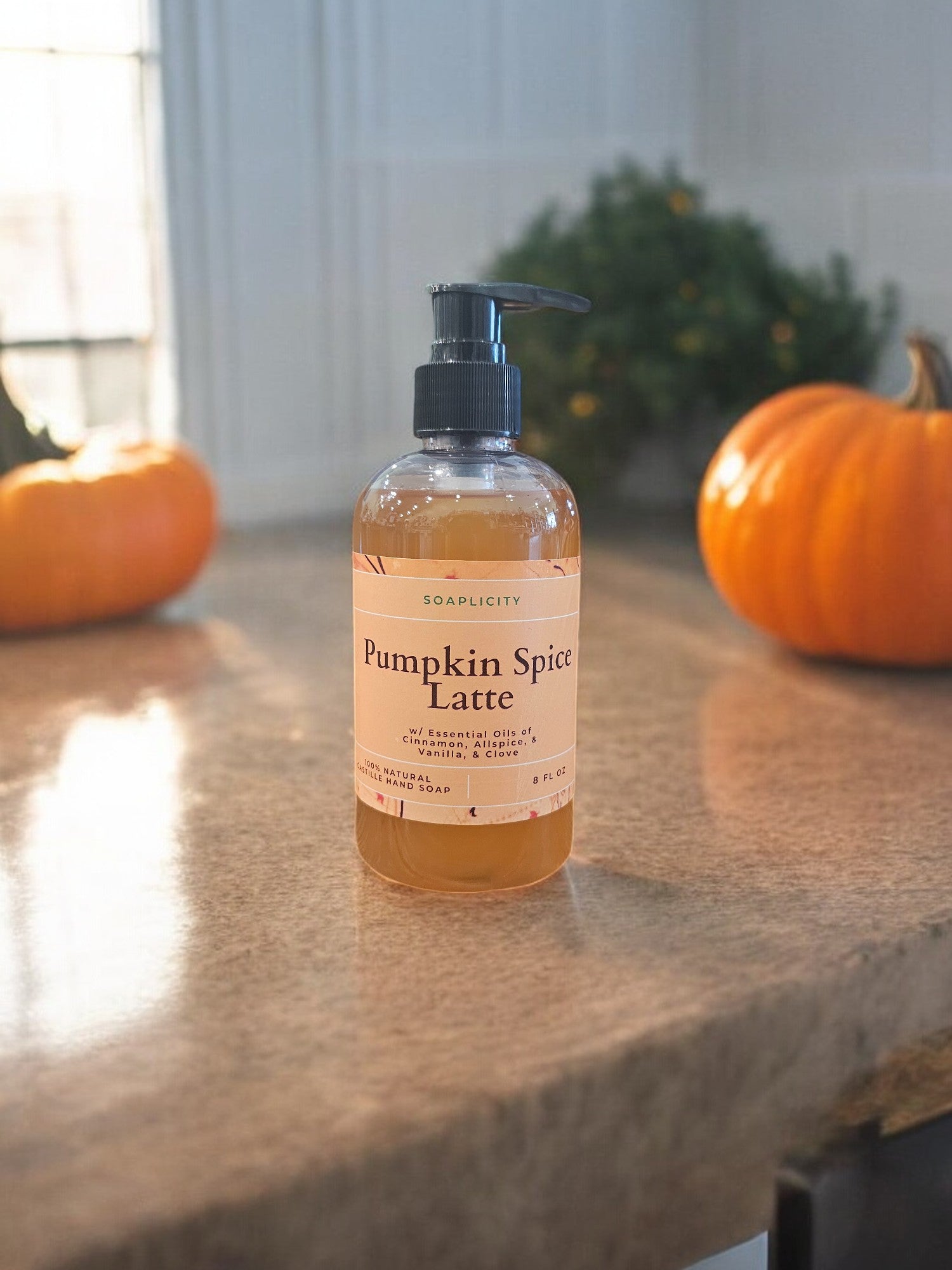 Soaplicity Pumpkin Spice Latte Liquid Hand Soap, 100% Natural