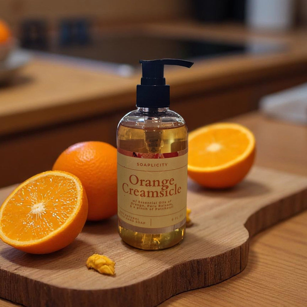 Soaplicity Orange Creamsicle Liquid Hand Soap, 100% Natural