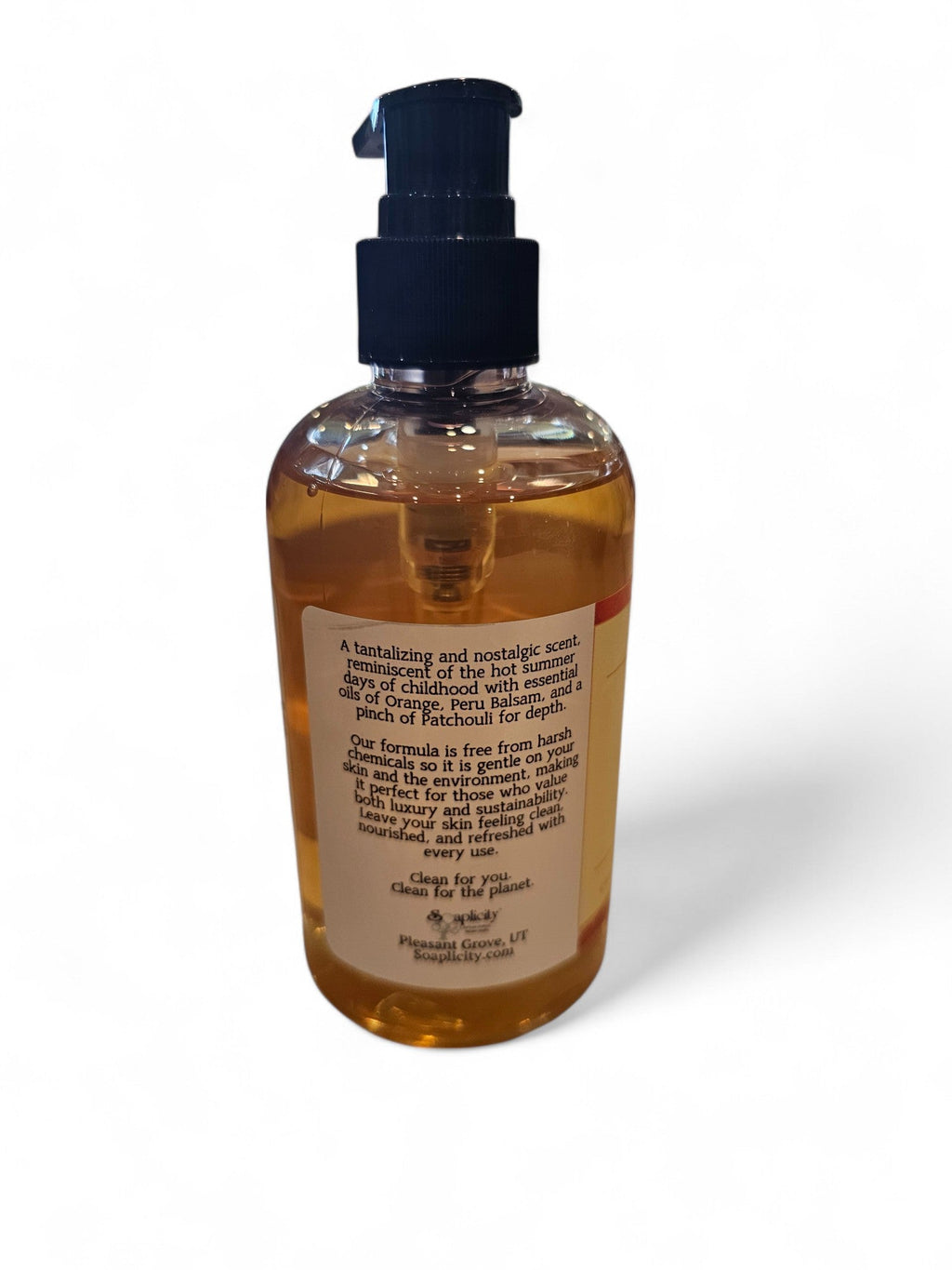 Soaplicity Orange Creamsicle Liquid Hand Soap, 100% Natural