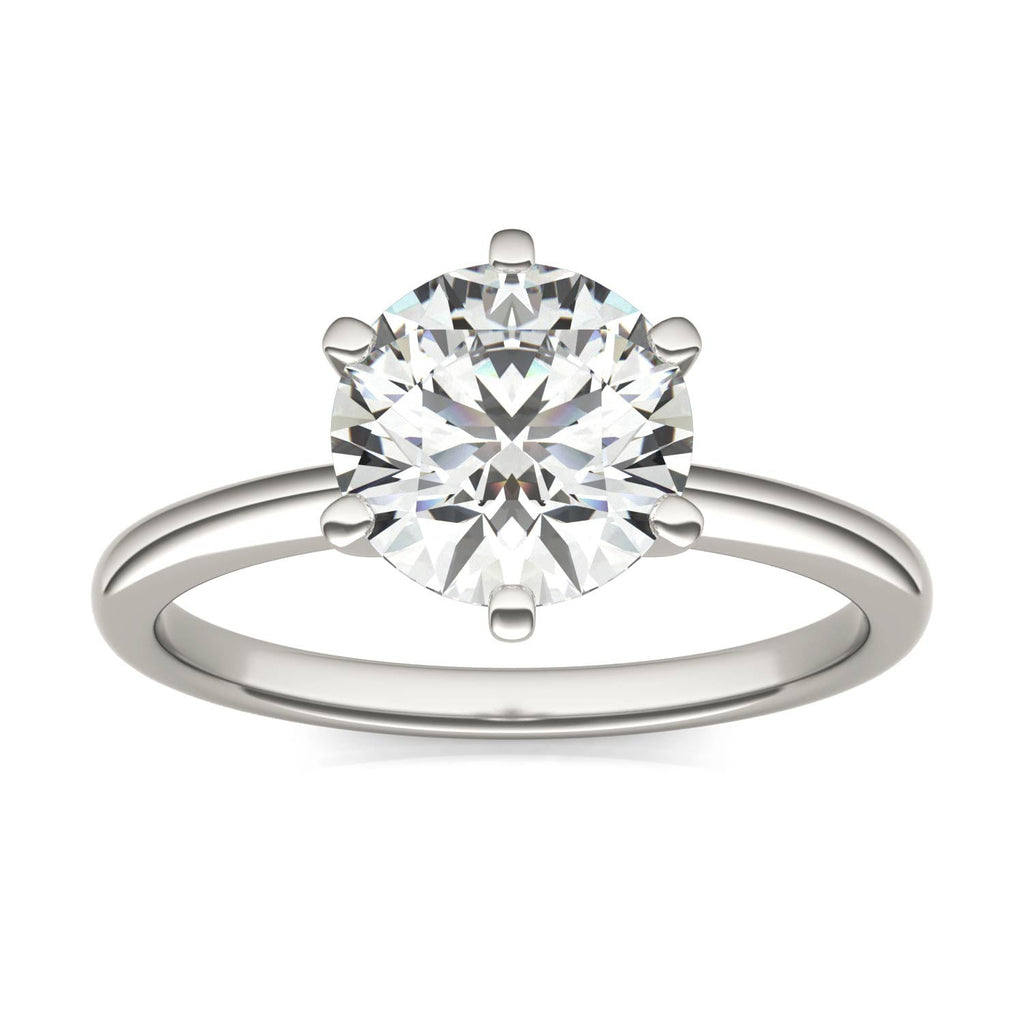 AGI Certified 3 CTW Lab Grown Diamond Solitaire Engagement Ring – G-VS Clarity, 14K White Gold