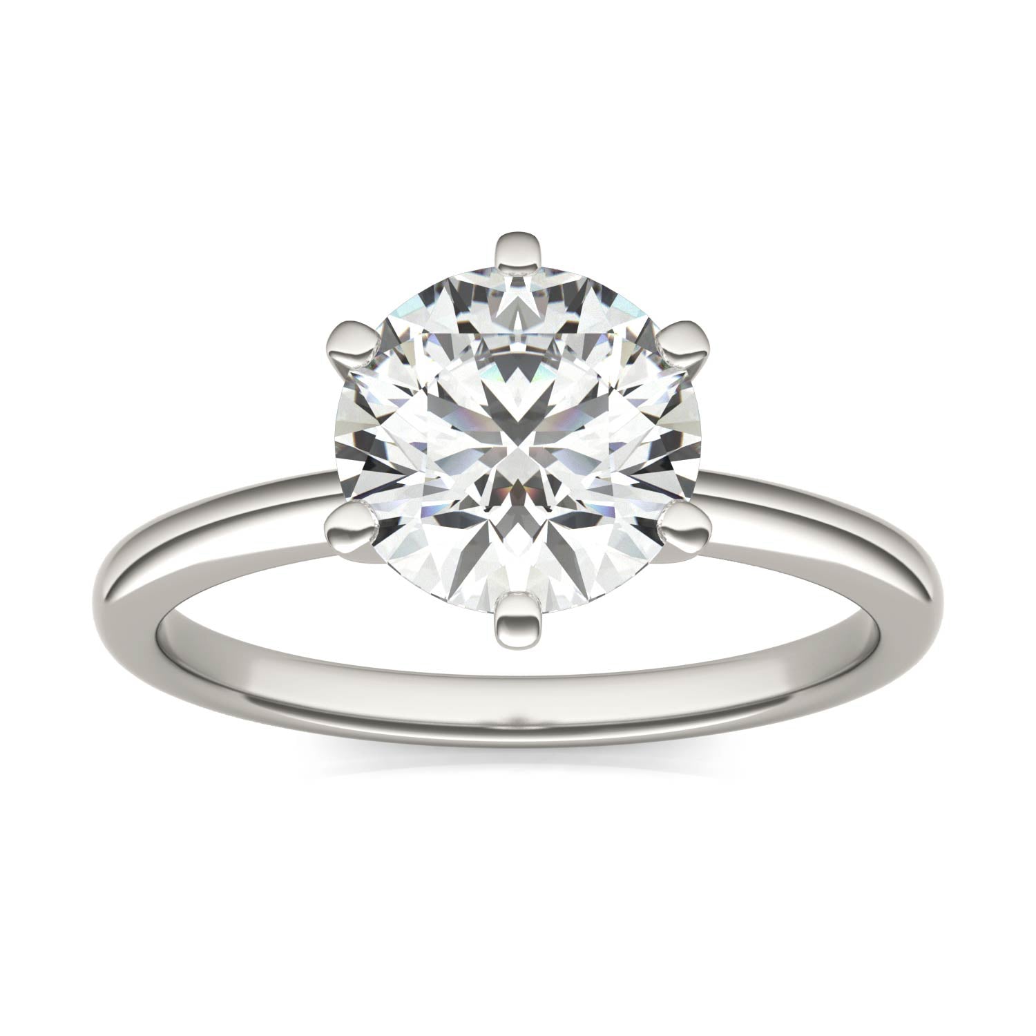 AGI Certified 3 CTW Lab Grown Diamond Solitaire Engagement Ring – G-VS Clarity, 14K White Gold