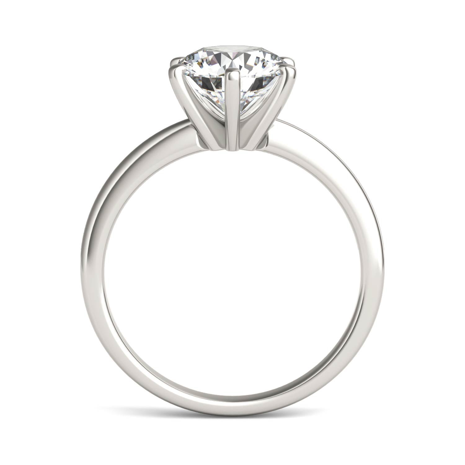 AGI Certified 3 CTW Lab Grown Diamond Solitaire Engagement Ring – G-VS Clarity, 14K White Gold