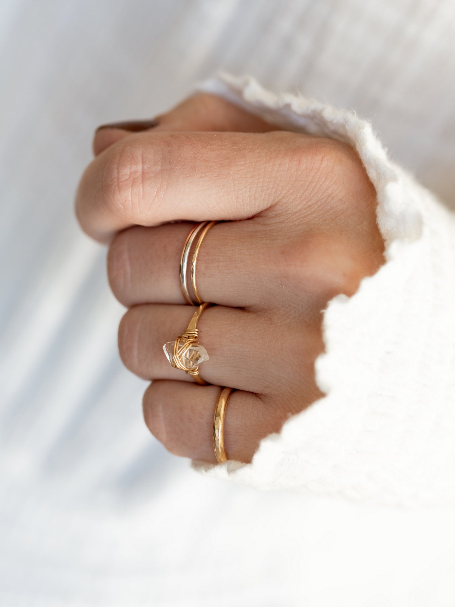 Saressa Designs Herkimer Diamond Caged Ring
