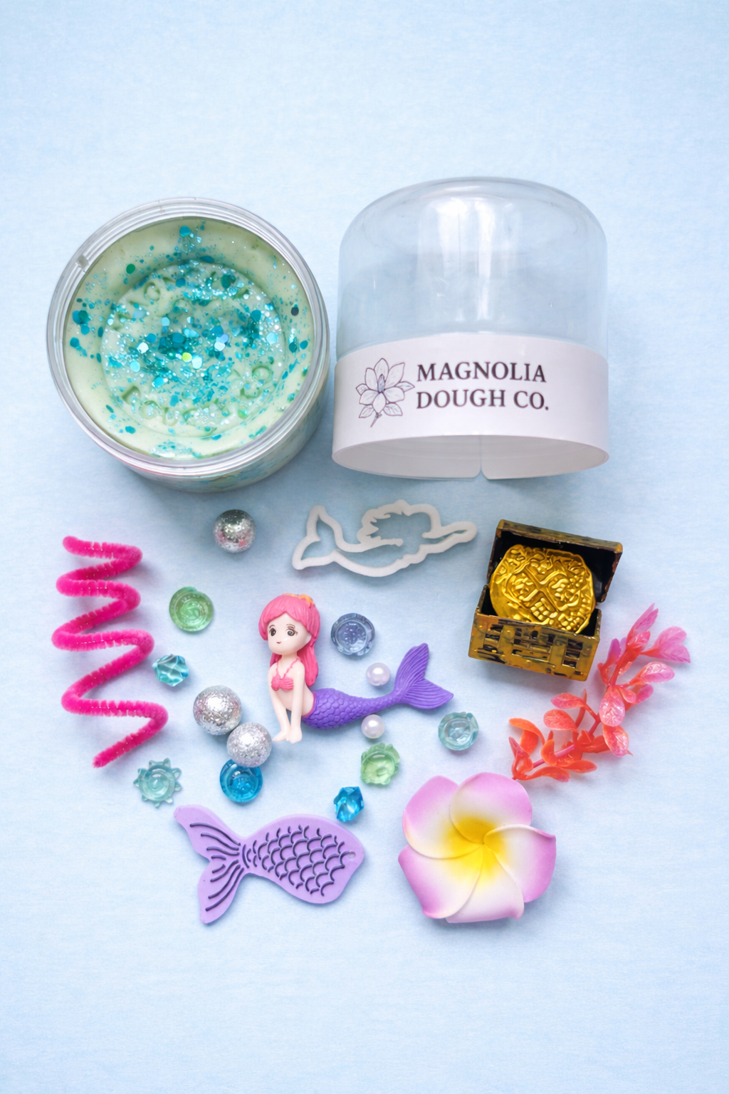Magnolia Dough Co. Mermaid Sensory Play Dough Jar