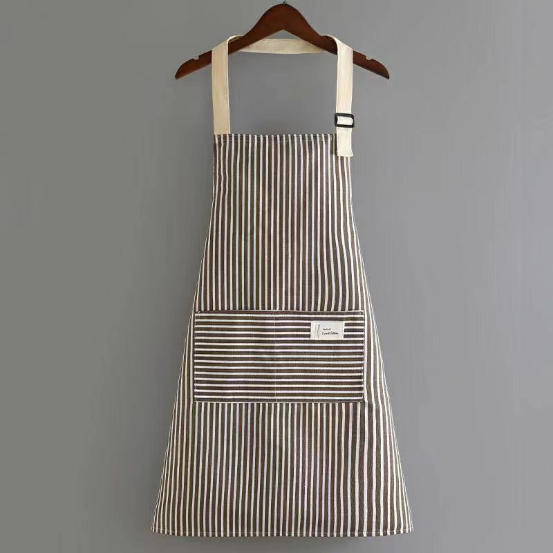 Cotton And Linen New Apron Women's Kitchen Home Summer Thin