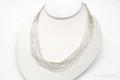 Vintage Native American Sterling Silver Bead Necklace
