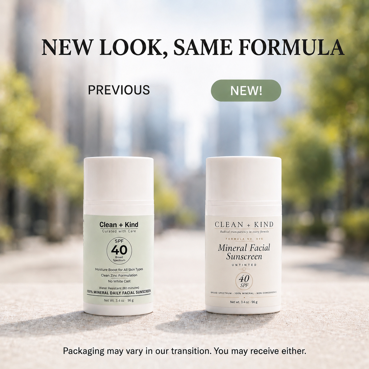 Clean + Kind Daily Moisturizing Sunscreen – SPF 40