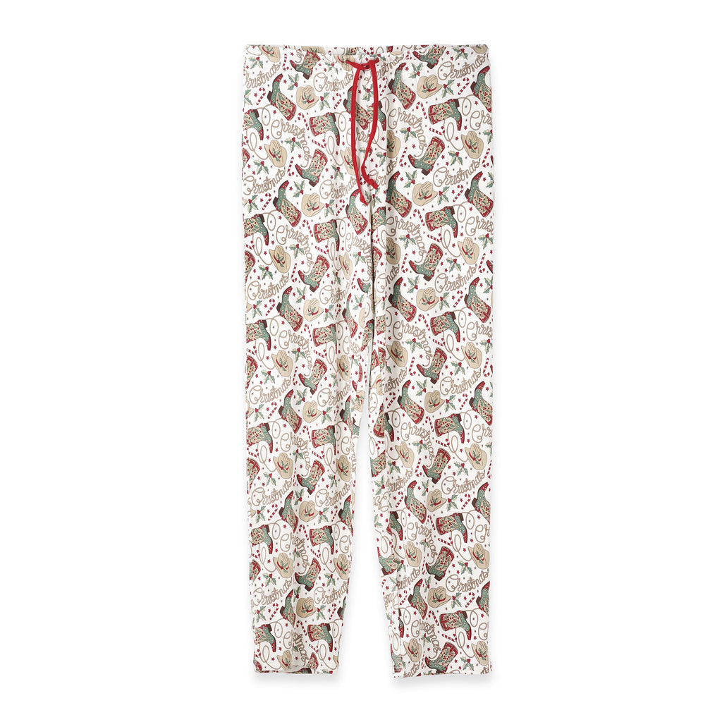 Western Christmas Adult Pajama Pants – Soft Bamboo Unisex