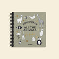 Book titled 'How to Draw All the Animals for Kids' by Alli Koch on a beige background