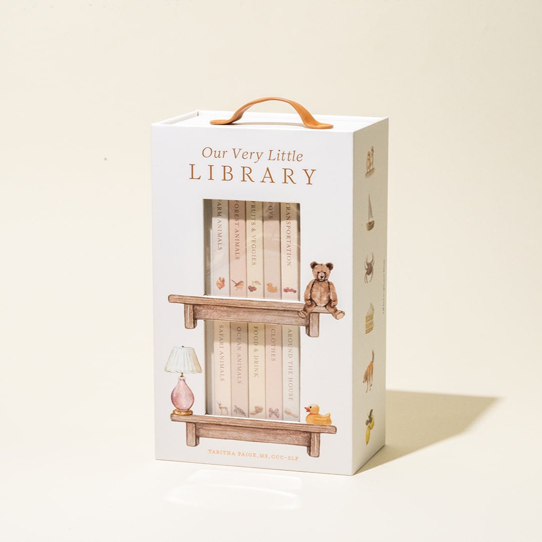 Our Very Little Library Board Book Set: 10 Mini First Words Board Books for Babies & Toddlers