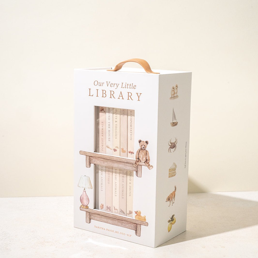 Our Very Little Library Board Book Set: 10 Mini First Words Board Books for Babies & Toddlers
