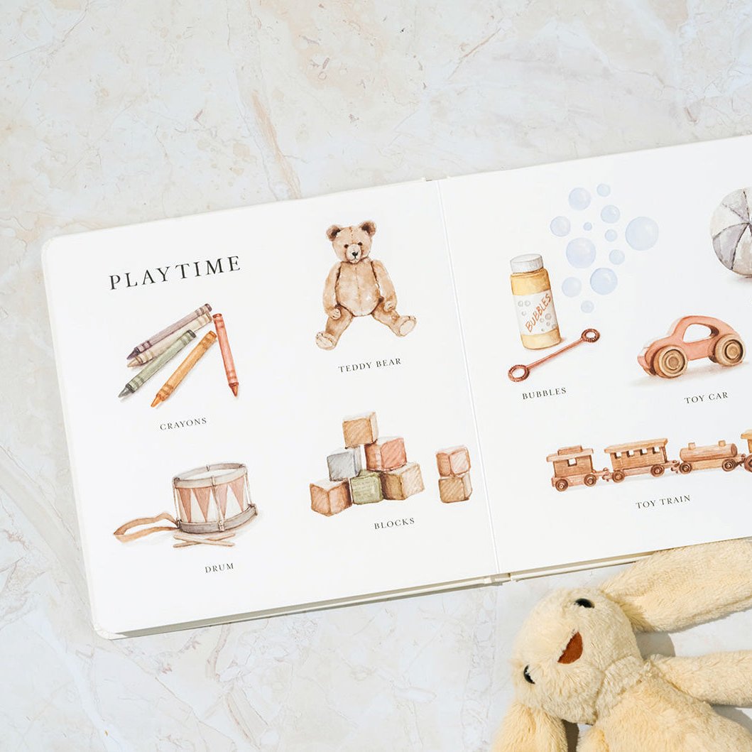 Our Big Book of First Words: Speech Therapist-Designed Board Book with 100+ First Words for Babies & Toddlers