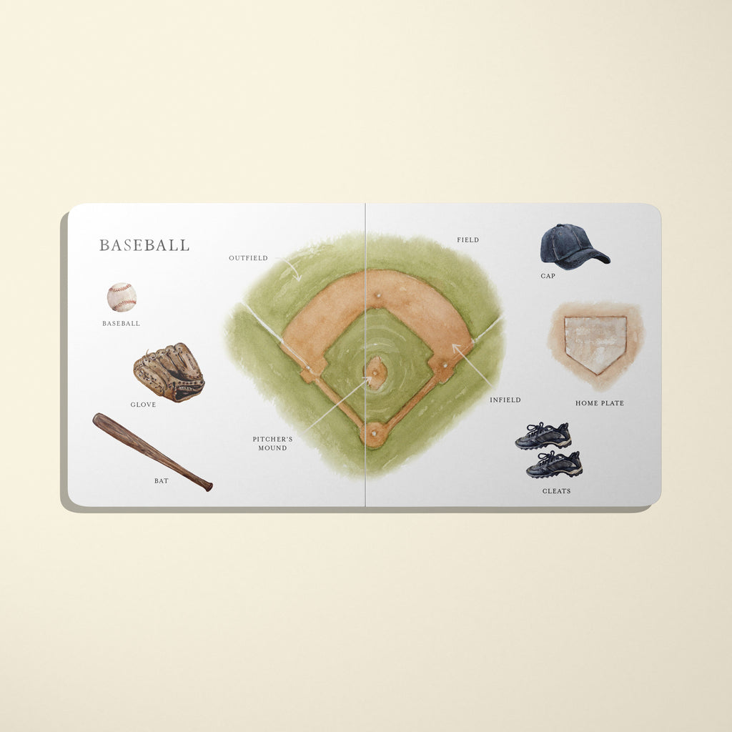Our Big Book of Sports: 100+ First Words Board Book for Babies & Toddlers Across 13 Sports