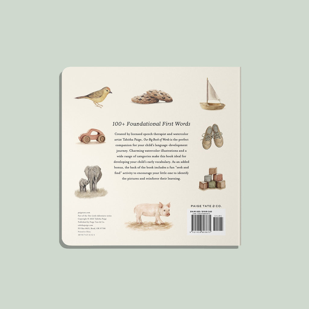 Our Big Book of First Words: Speech Therapist-Designed Board Book with 100+ First Words for Babies & Toddlers