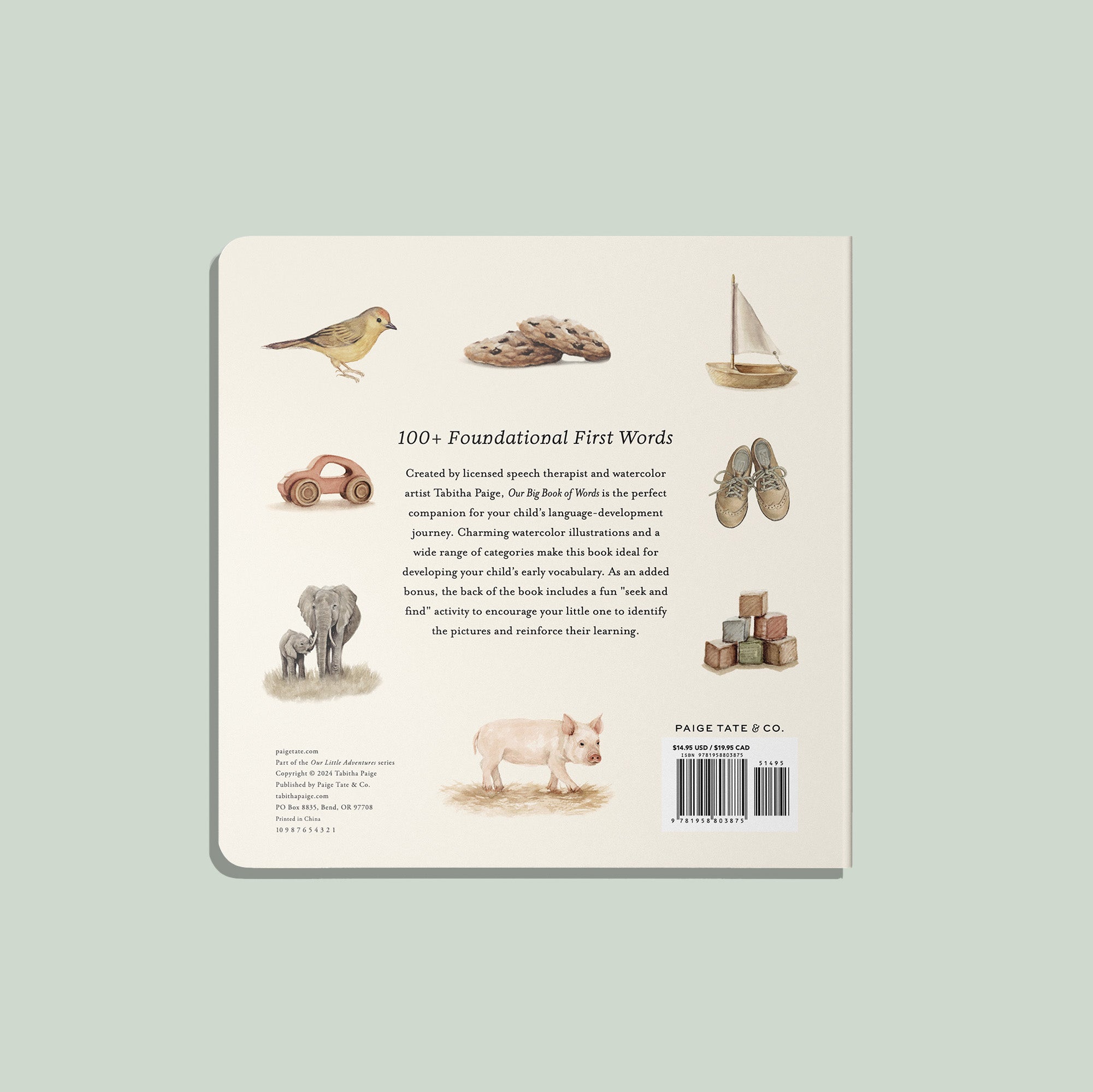 Our Big Book of First Words: Speech Therapist-Designed Board Book with 100+ First Words for Babies & Toddlers