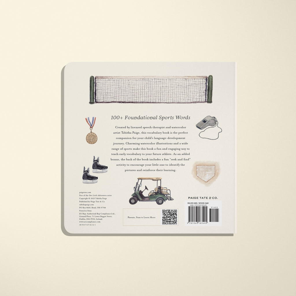 Our Big Book of Sports: 100+ First Words Board Book for Babies & Toddlers Across 13 Sports