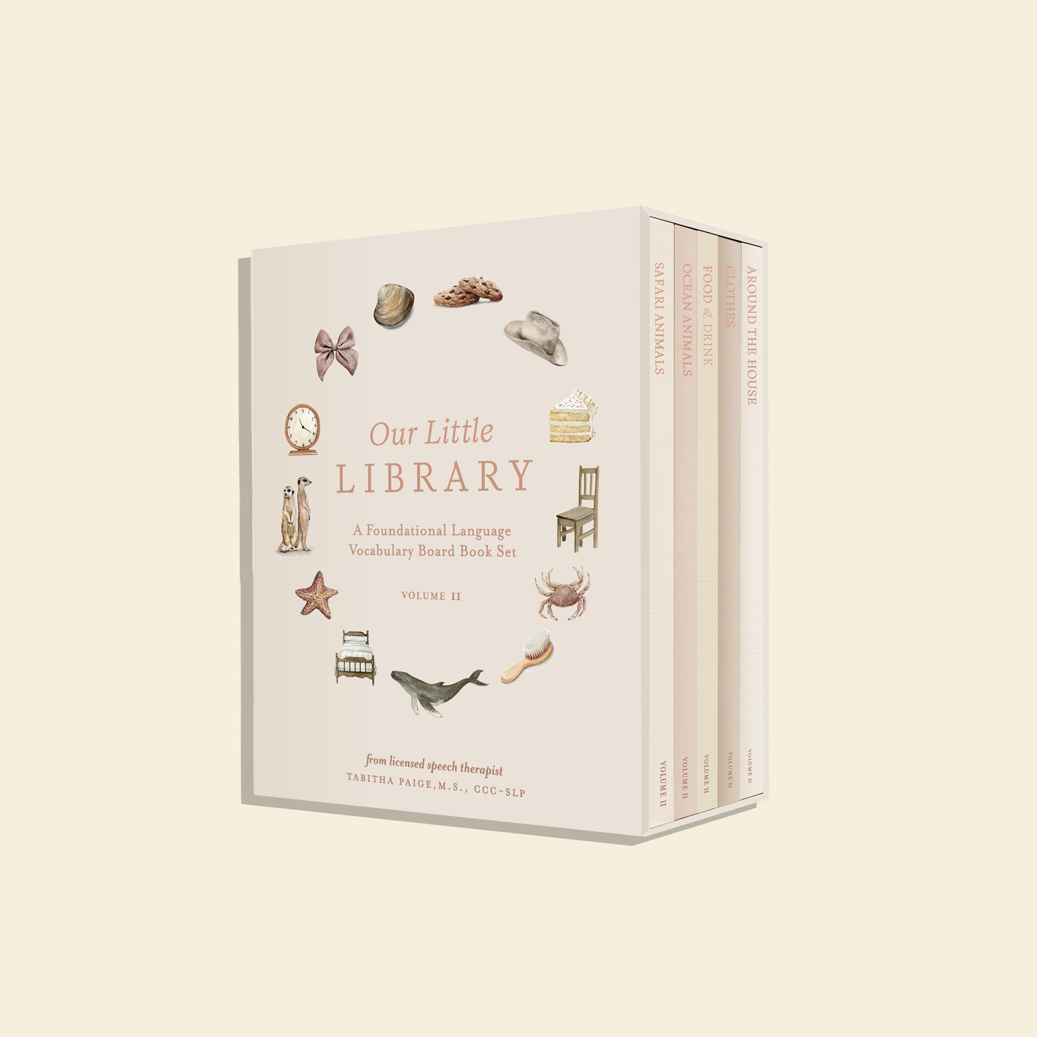Our Little Library Vol. 2: A 5-Book First Words Board Book Gift Set for Babies & Toddlers