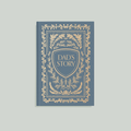 Book titled 'Dad's Story' with decorative cover on a light gray background