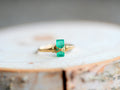 Baguette Gem Ring - Green Onyx