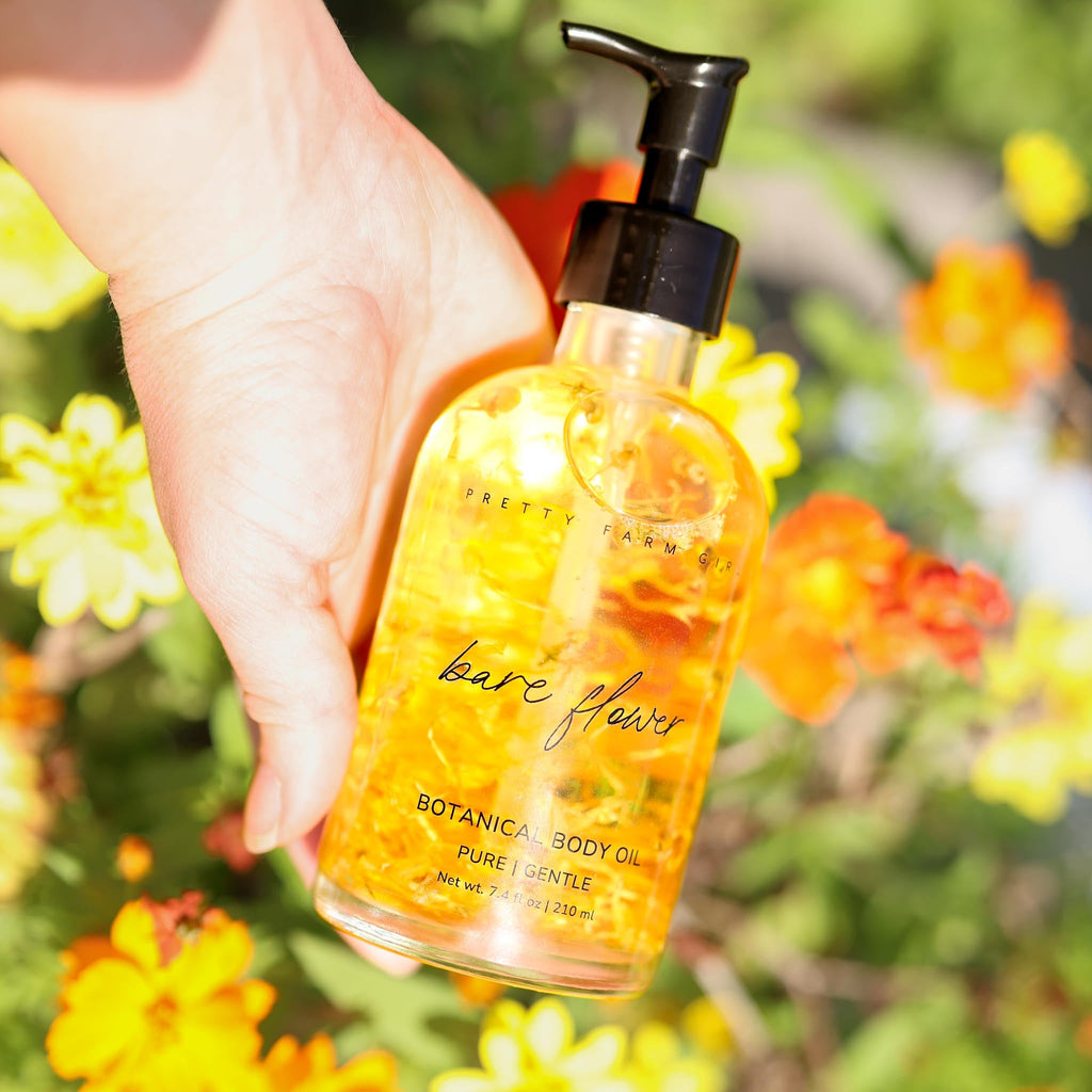 Pretty Farm Girl Bare Flower Fragrance-Free Body Oil