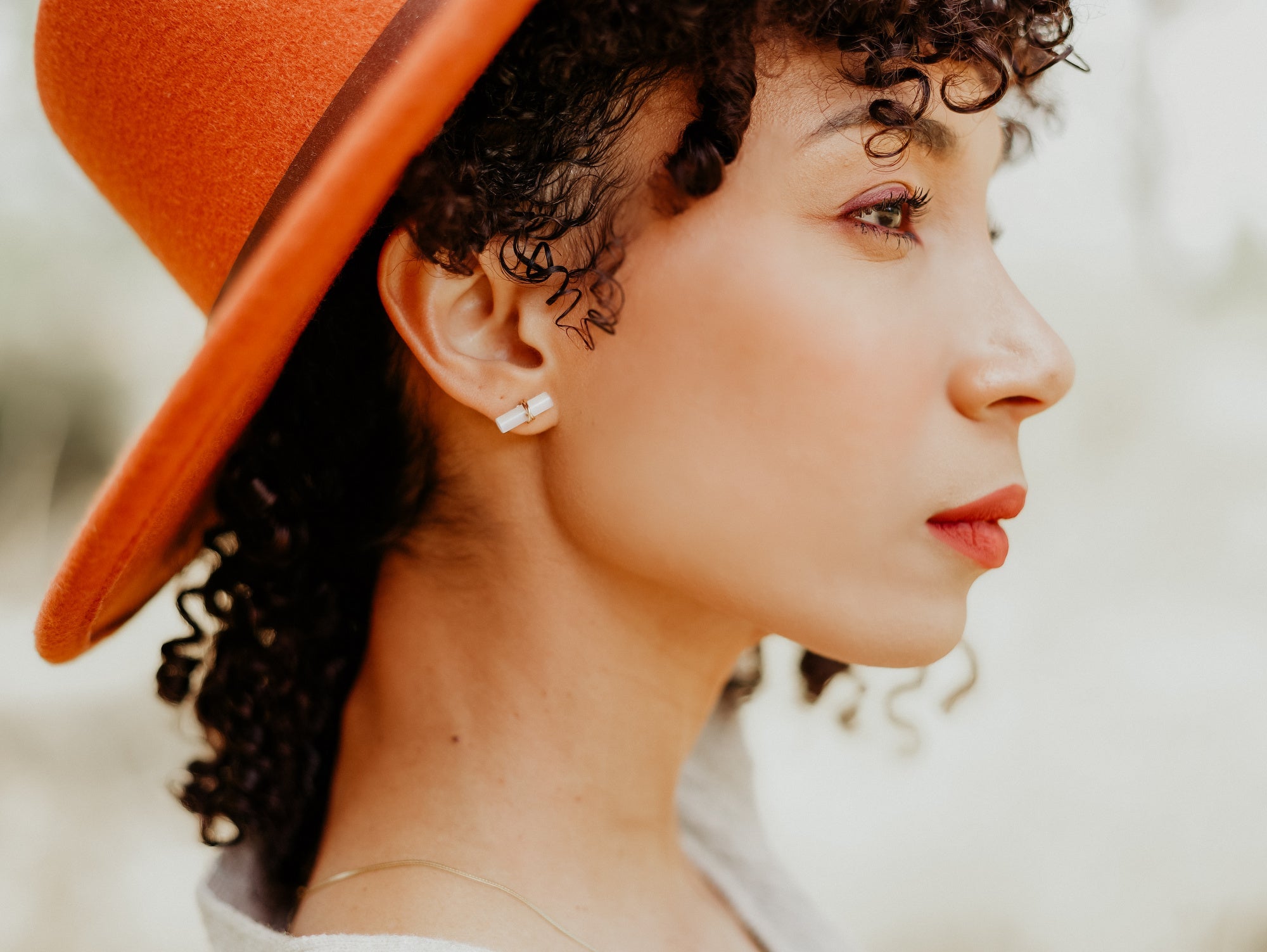 Saressa Designs Birch Studs - Moonstone