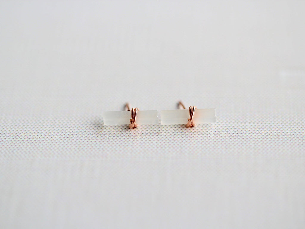 Saressa Designs Birch Studs - Moonstone