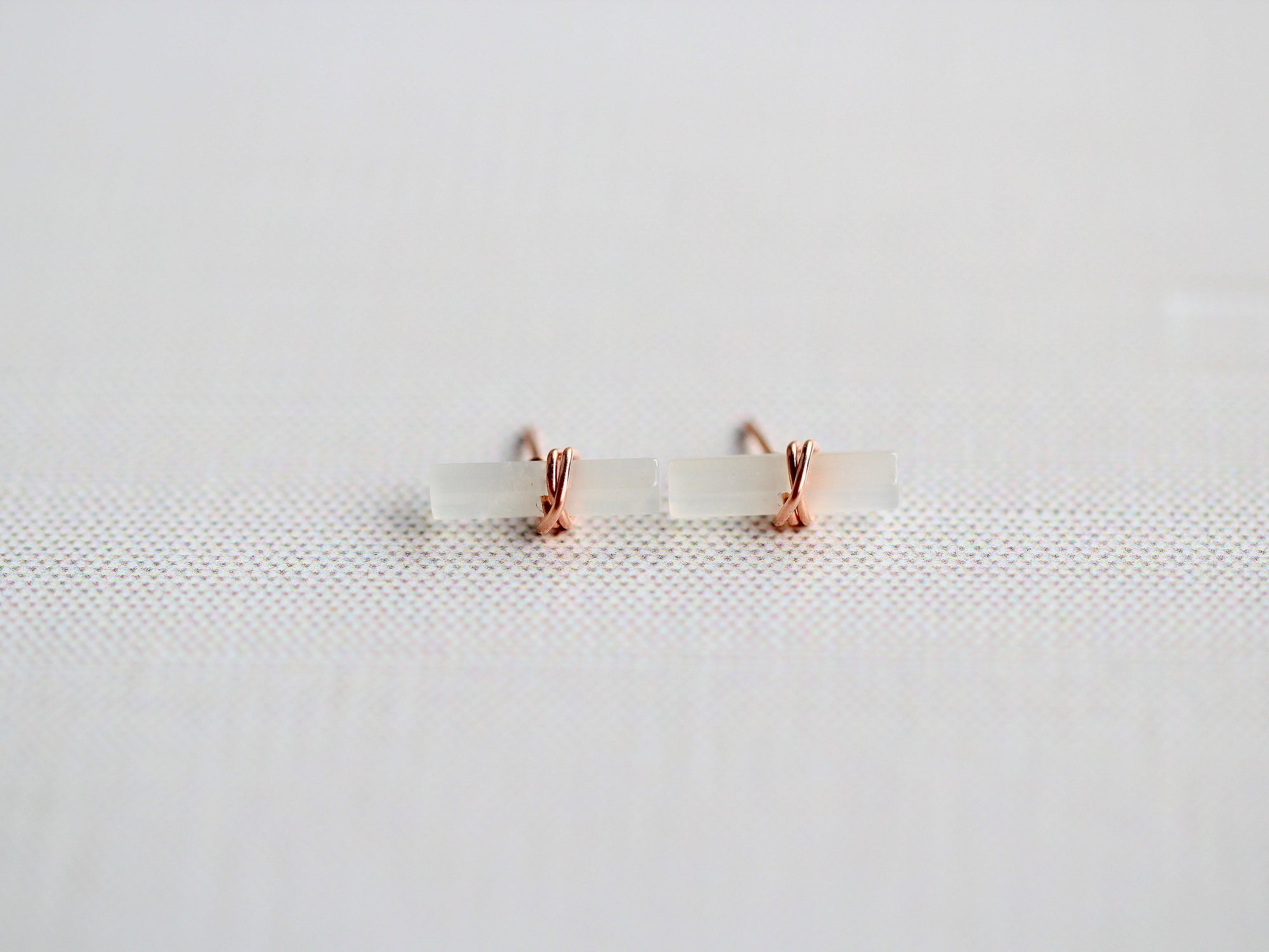Saressa Designs Birch Studs - Moonstone