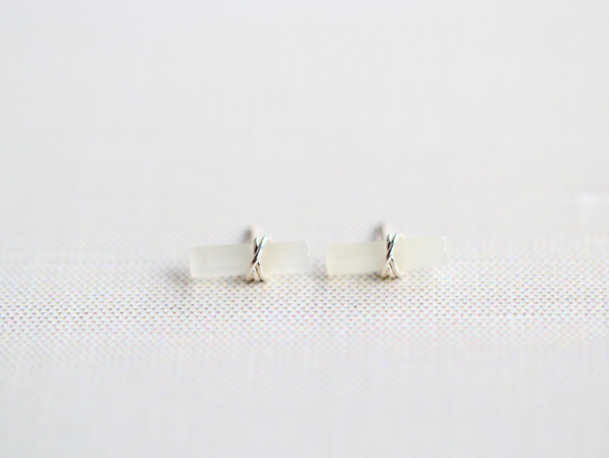 Saressa Designs Birch Studs - Moonstone