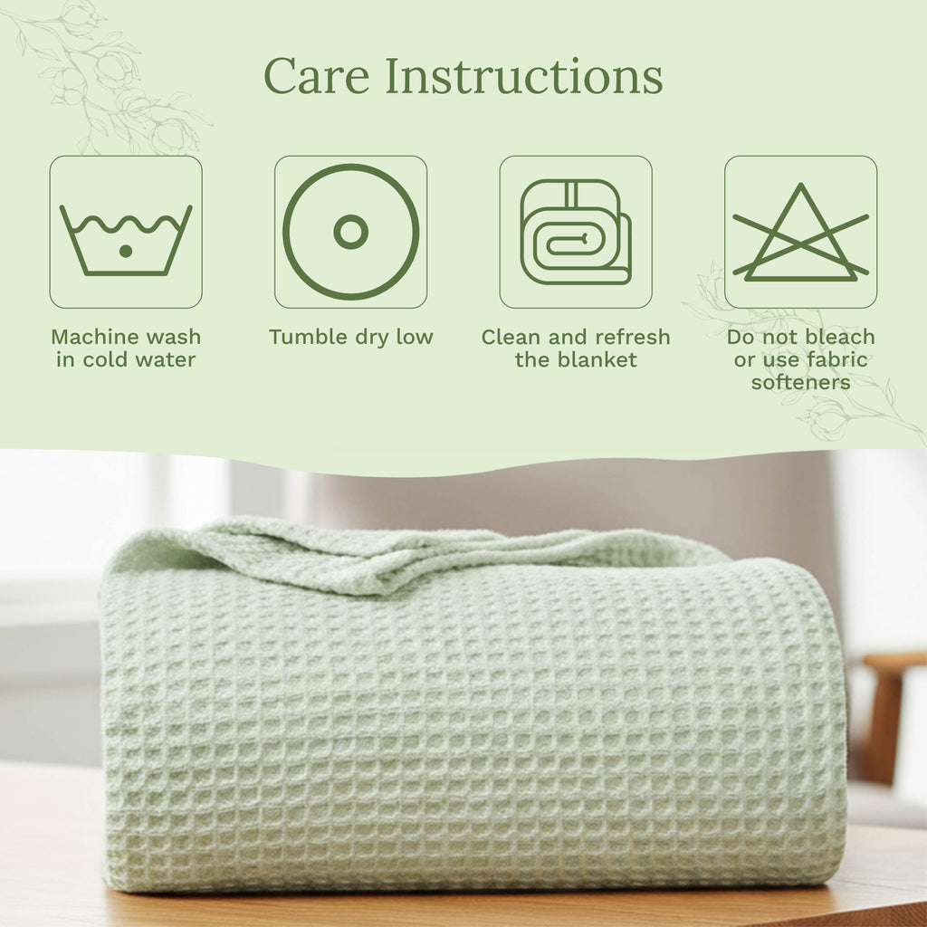 Organic Cotton Mart Waffle Weave Blanket