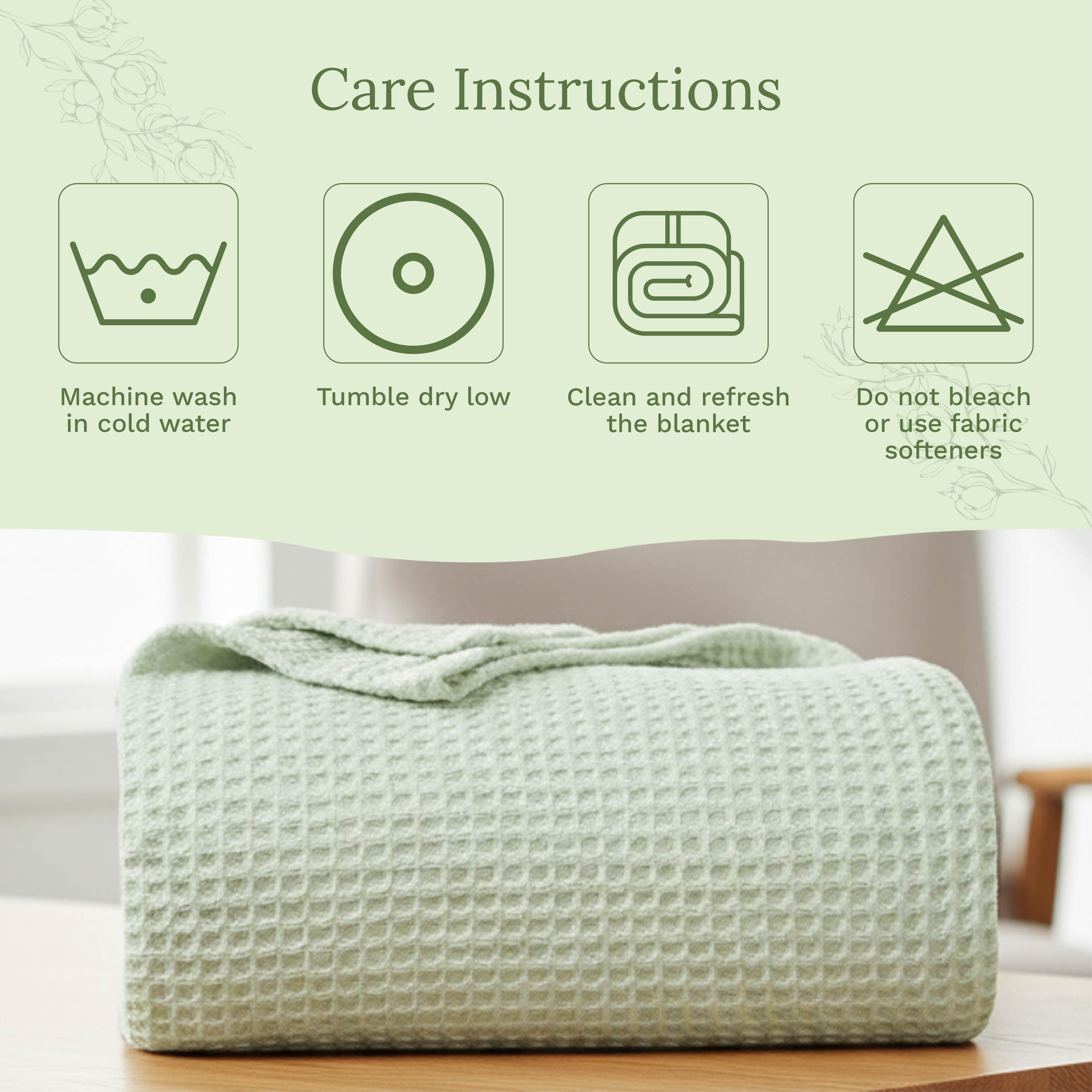Organic Cotton Mart Waffle Weave Blanket