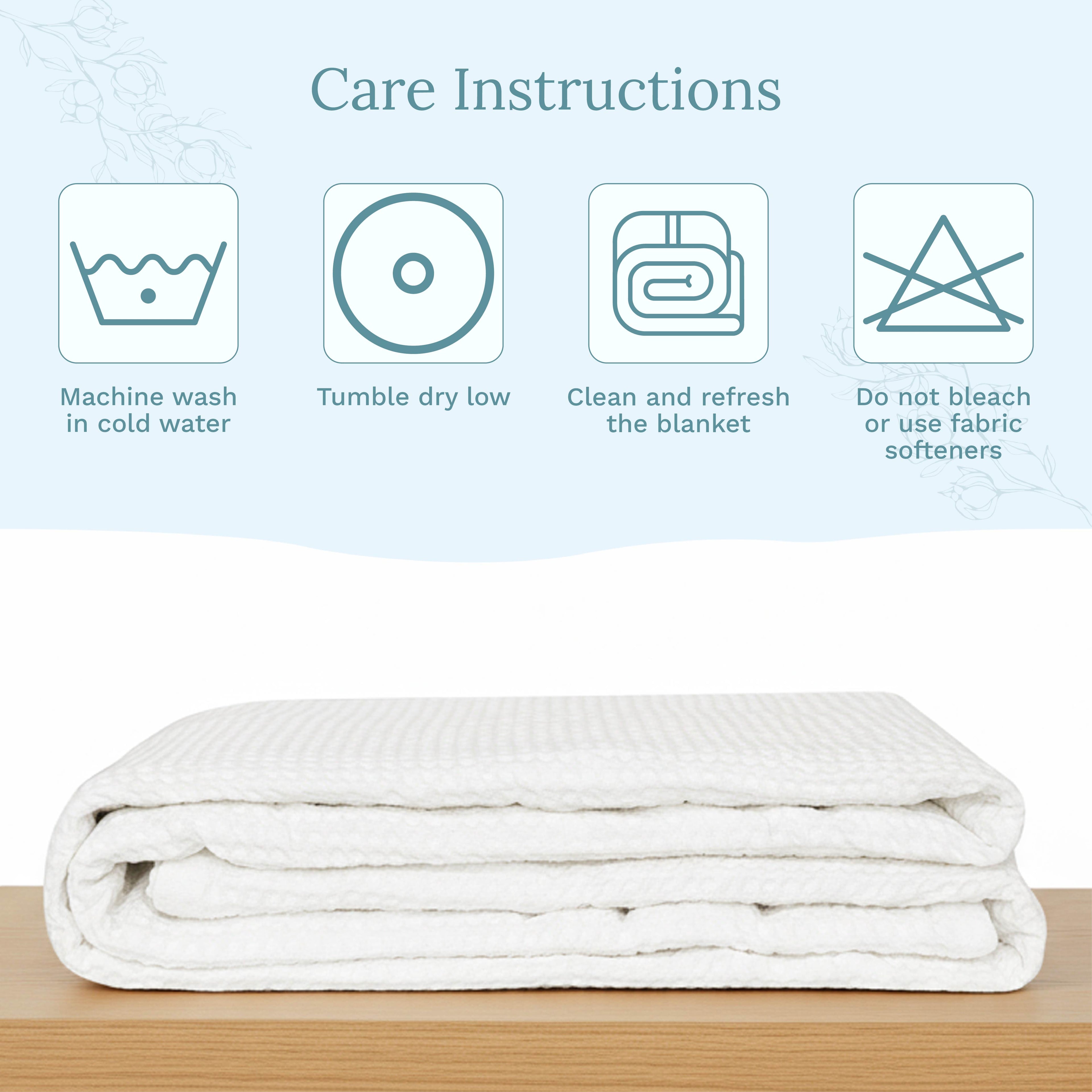 Organic Cotton Mart Waffle Weave Blanket