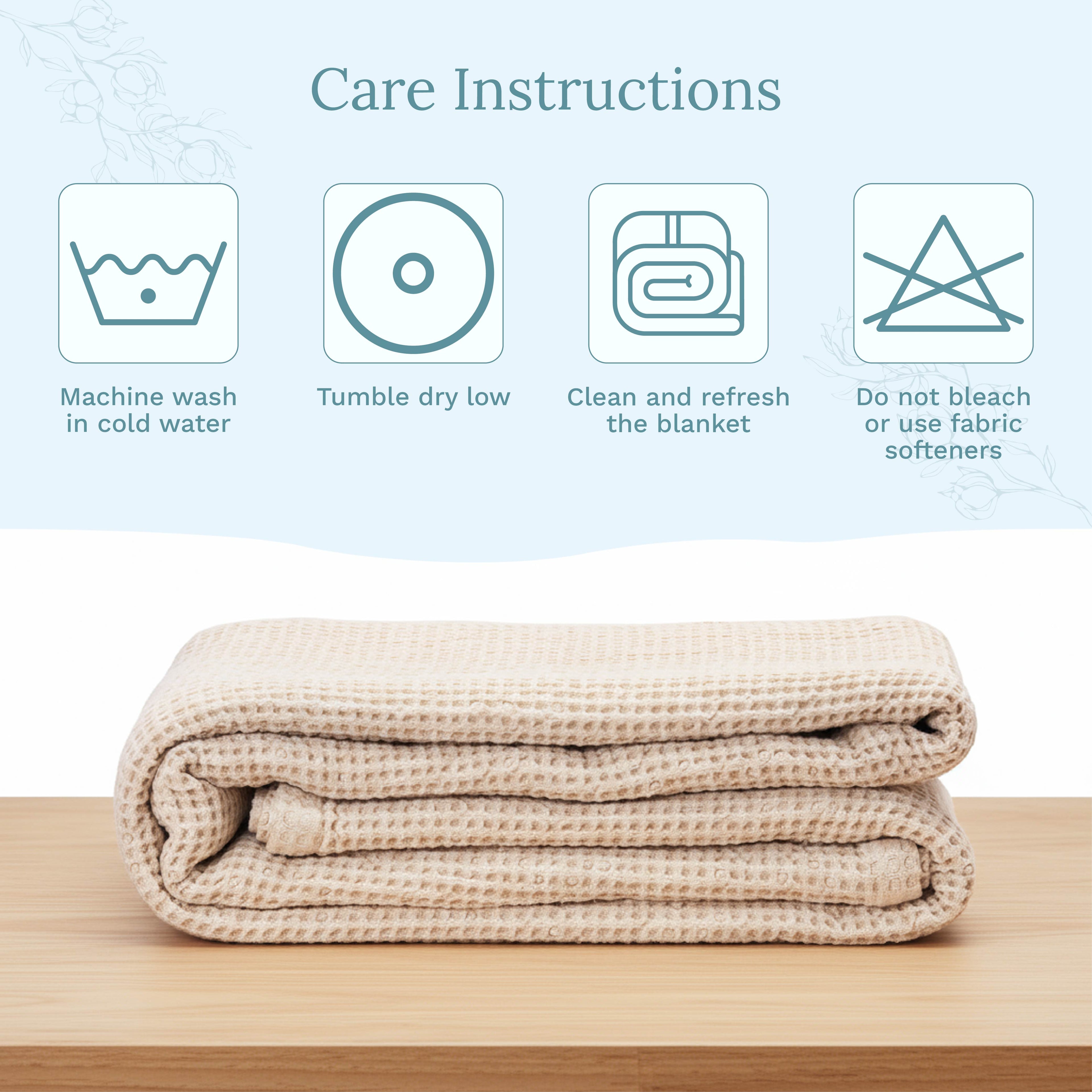 Organic Cotton Mart Waffle Weave Blanket