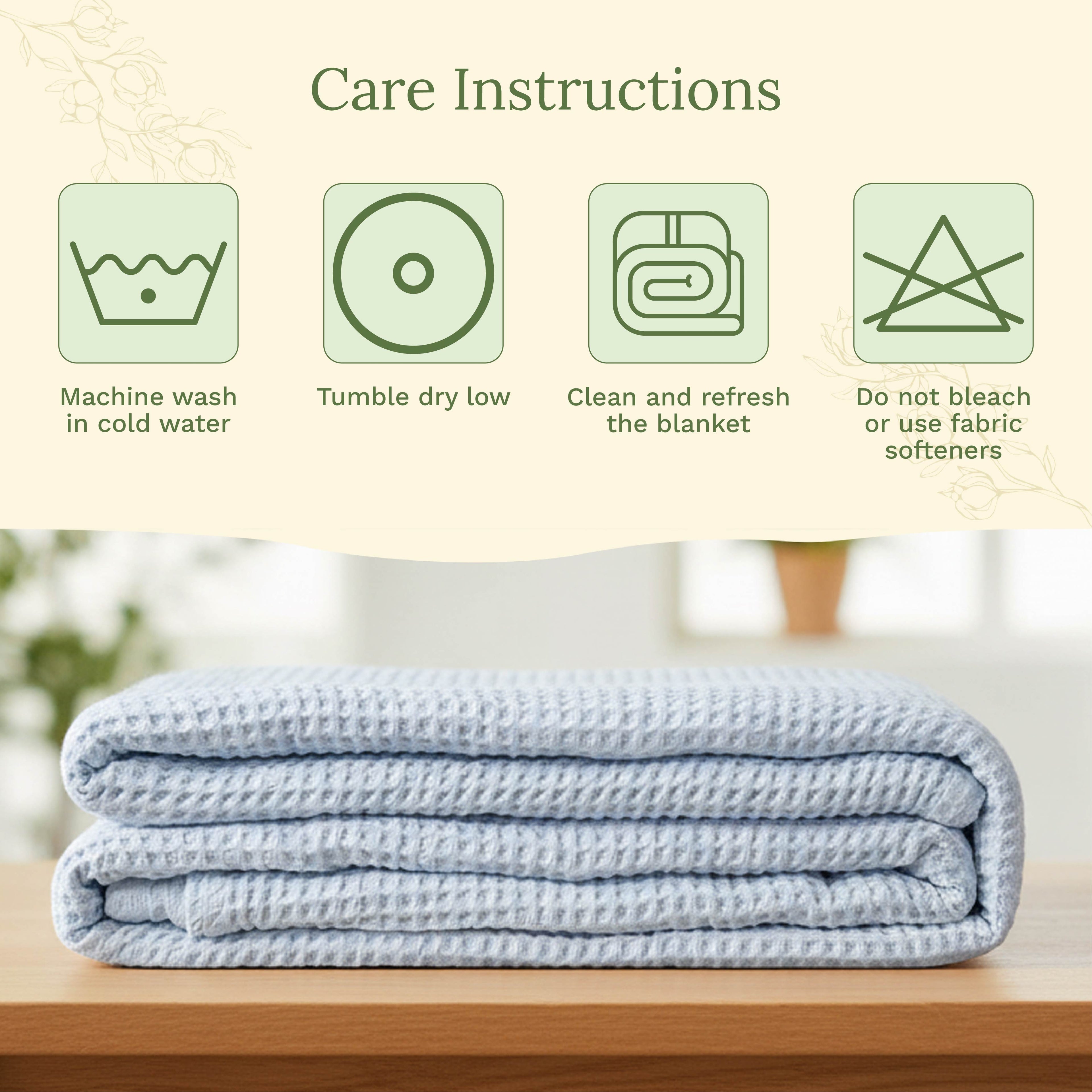 Organic Cotton Mart Waffle Weave Blanket