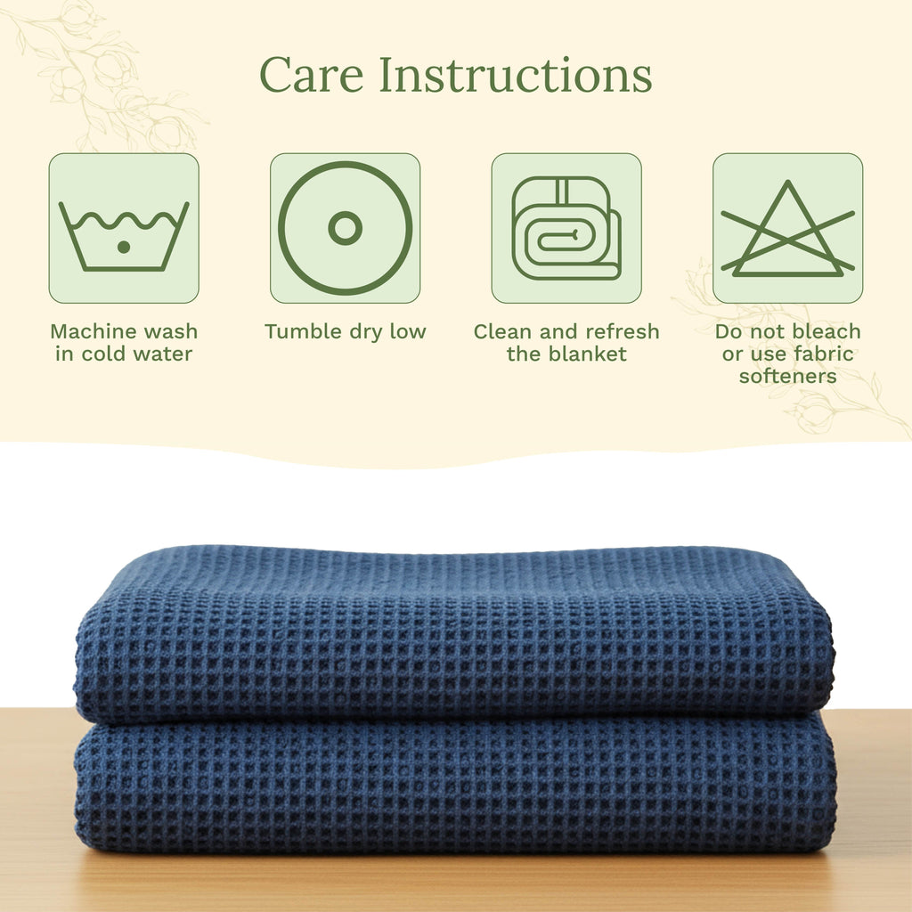 Organic Cotton Mart Waffle Weave Blanket