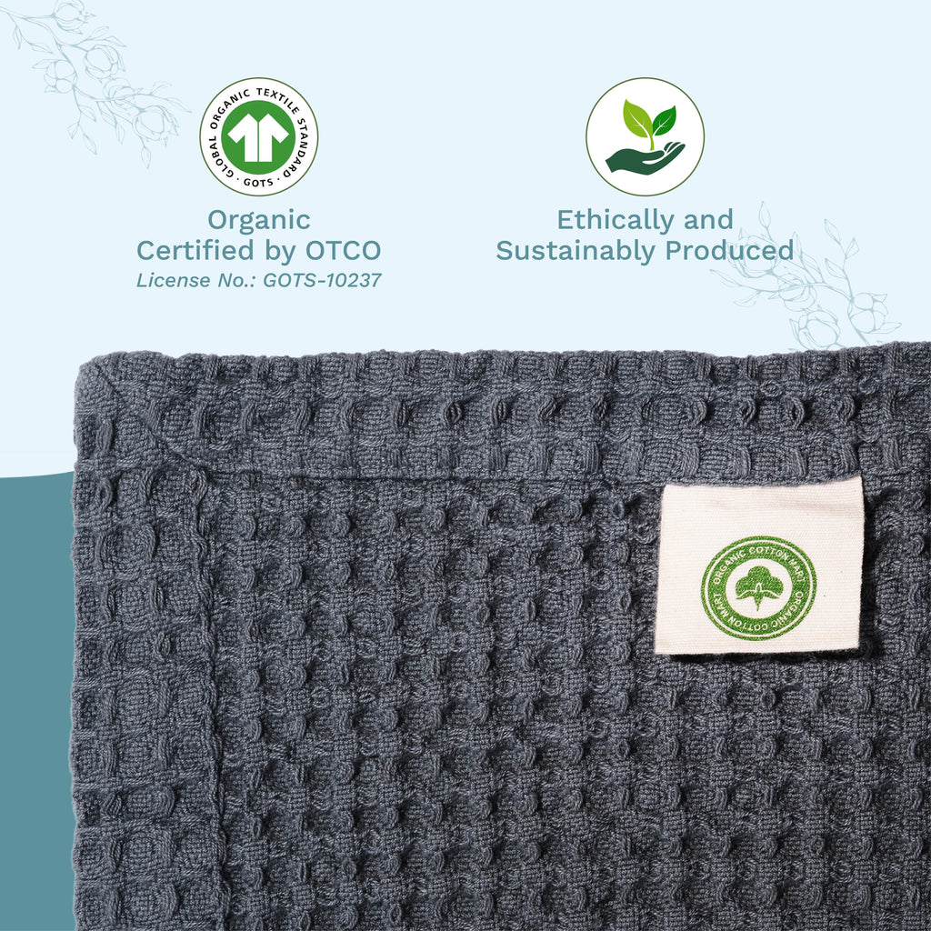 Organic Cotton Mart Waffle Weave Blanket