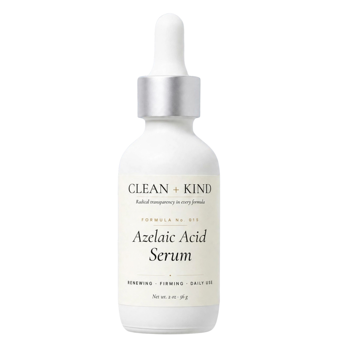 Clean + Kind Azelaic Acid Serum 10% — Silicone-Free, Fragrance-Free, 2 oz