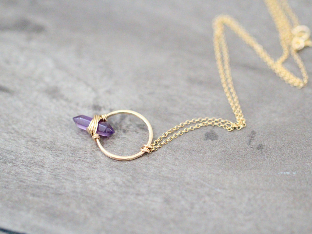 Crest Necklace - Amethyst