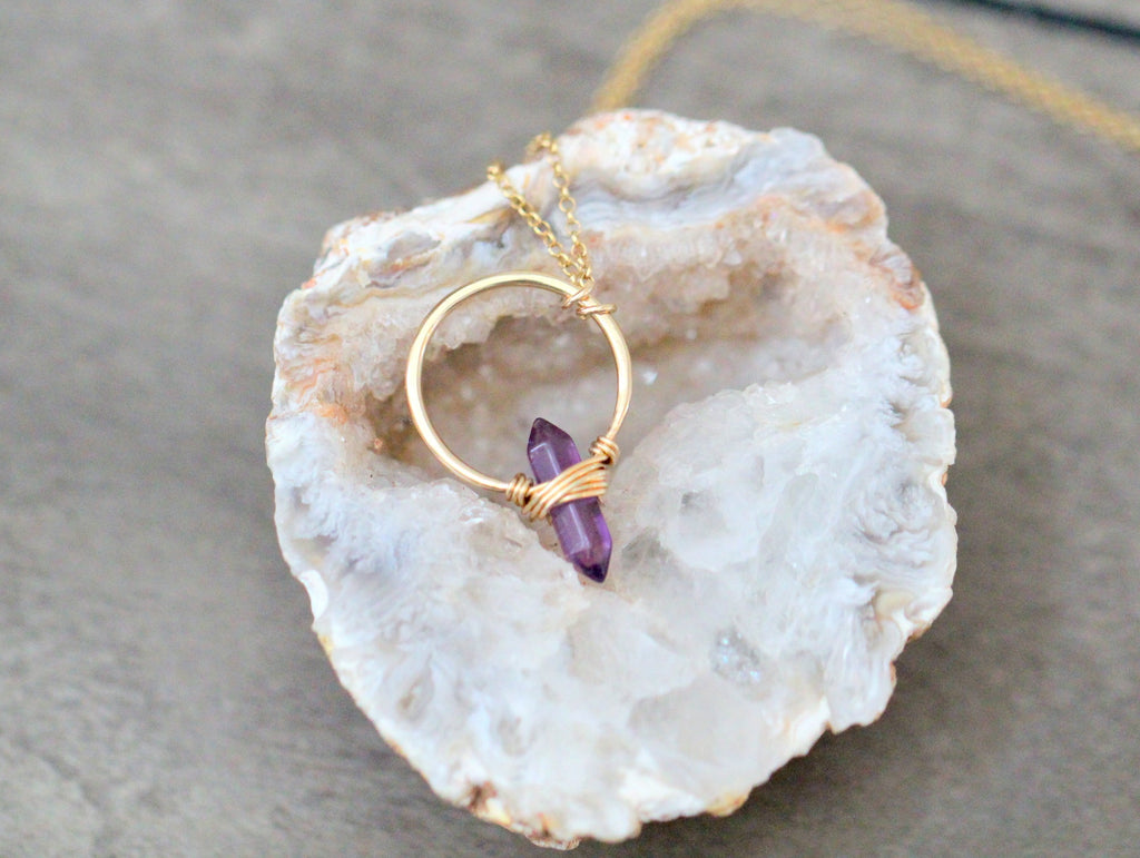 Crest Necklace - Amethyst