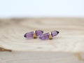 Crest Studs - Amethyst