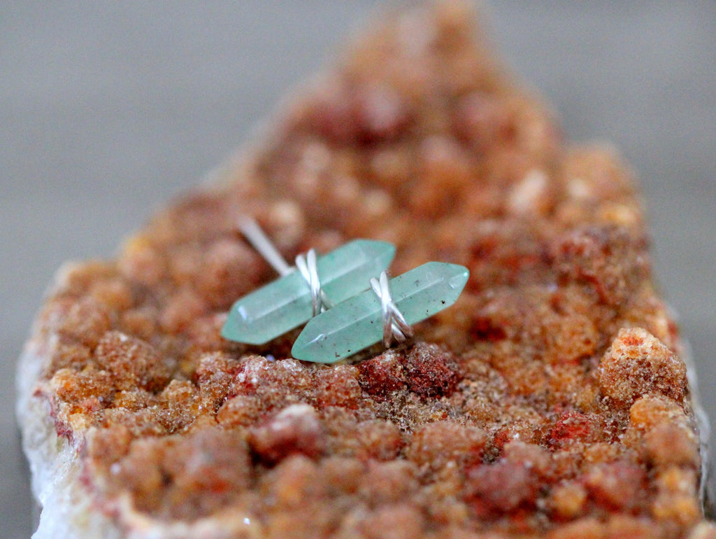 Crest Studs - Aventurine