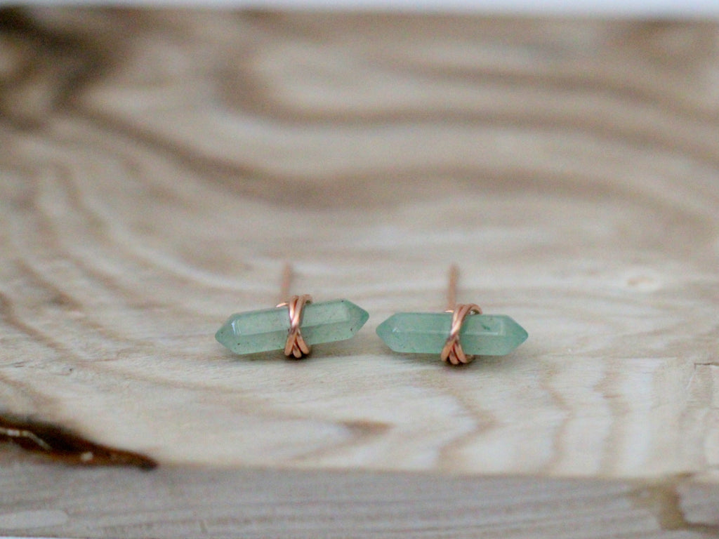 Crest Studs - Aventurine