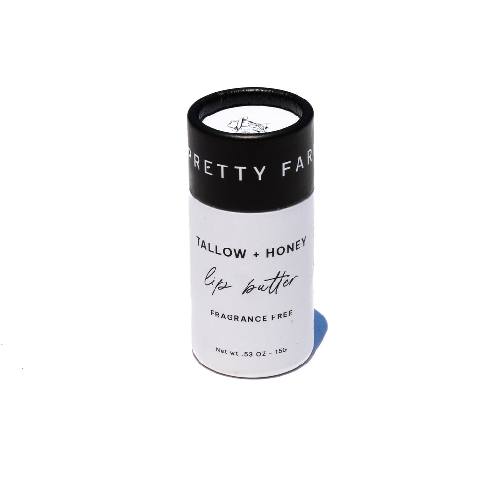 Pretty Farm Girl Fragrance Free Tallow + Honey Lip Butter | Eco-Friendly Travel Tube