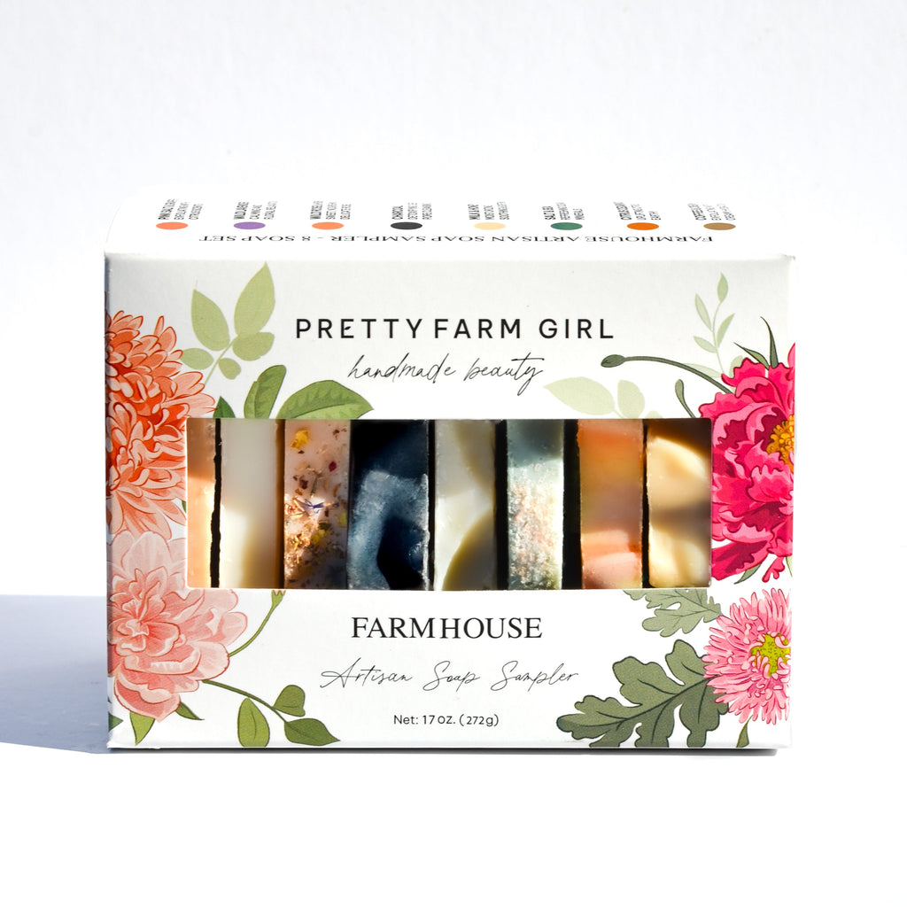 Pretty Farm Girl Farmhouse Artisan Goat Milk & Tallow Soap Sampler