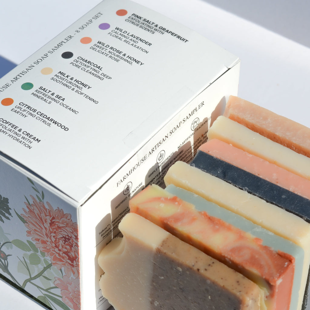 Pretty Farm Girl Farmhouse Artisan Goat Milk & Tallow Soap Sampler
